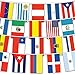 South / Central / Latin America / Spanish Speaking 22 Countries World String Flags include USA Flag (40ft)