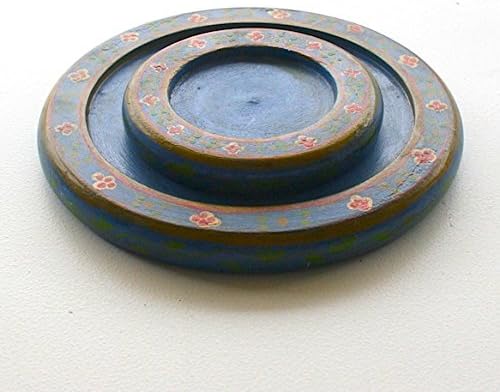 Worldcraft IndustriesPainted Candle Plates, Blue, Small