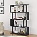 Tribesigns 4 Shelf Bookcase Modern Bookshelf, 4-Tier Display Shelf Storage Organizer for Living Room, Home Office, Bedroom (Black)