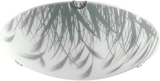 Modern Frosted Glass Curved Flush Ceiling Light Fitting With A