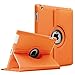 Fintie Rotating Case for iPad 4 3 2 (Old Model) 9.7 inch Tablet - 360 Degree Rotating Smart Stand Protective Cover Auto Wake/Sleep for iPad 4th Gen Retina Display, iPad 3 & iPad 2, Orange