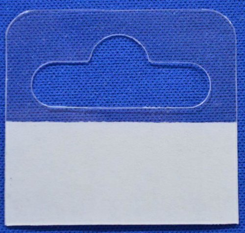 Palo 100 Sticky Euro Hook Slot Hang Hanging Retail Tabs 46mm x 43mm with Strong Adhesive
