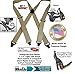 Holdup Airport Friendly/No Buzz Suspenders for Men (Tan 1 1/2