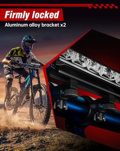 POSUGEAR Bicycle Light, USB Rechargeable Bicycle Lights Front and Rear, Ultralight Aluminium Rear Light Bike Light, Powerful LED, IPX5 Bike Light