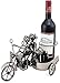 BRUBAKER Wine Bottle Holder Motorcycle Couple with Dog in Sidecar Metal Sculptures and Figurines Decor Wine Racks and Stands Gifts Decoration