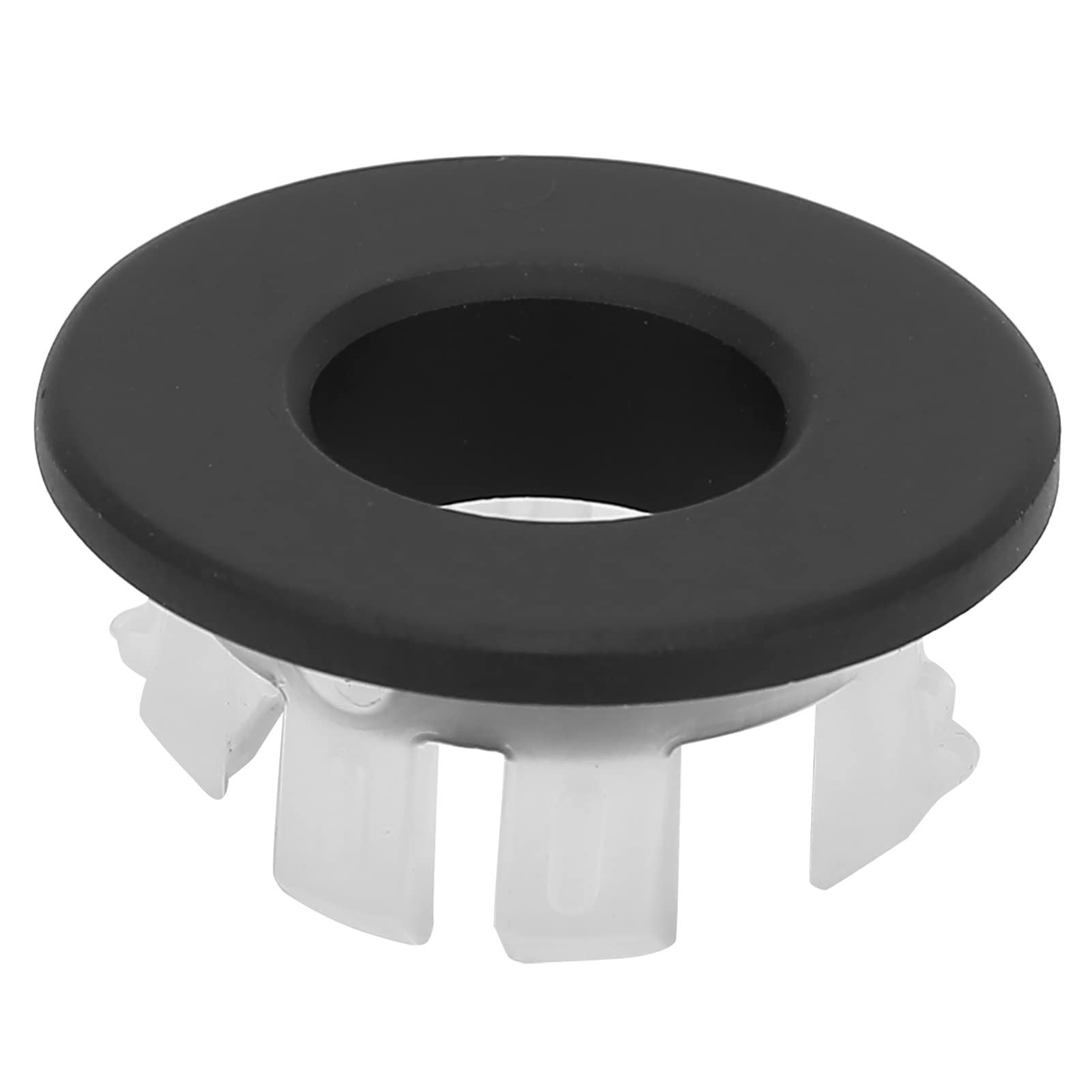 Tissting Sink Overflow Ring Brass Round Overflow Cover Insert in Hole Spares for Bathroom Kitchen Basin(Black)