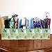 Evelots Set of 6 Magazine File Holders Desk Organizer, File Storage with Labels, Cat Pattern (5325)