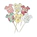 Talking Tables Truly Scrumptious Baby Grow Cake Toppers for a Baby Shower, Multicolor (24 Pack)