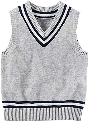 Carters Boys Sweater Vest Navy Accent Grey (3 Months)