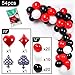 PartyWoo Casino Party Decorations, 50 pcs Red Balloons Black Balloons White Balloons for Las Vegas Party Decorations, Casino Theme Party Supplies, Casino Night, Casino Birthday Party