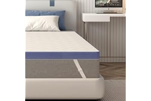 Susalt Twin XL Mattress Topper College Dorm, 3 Inch Cooling Gel Memory Foam Mattress Topper, Washable Cover, Non-Slip Elastic Band, Breathable Plush for Back Pain Relief, CertiPUR-US