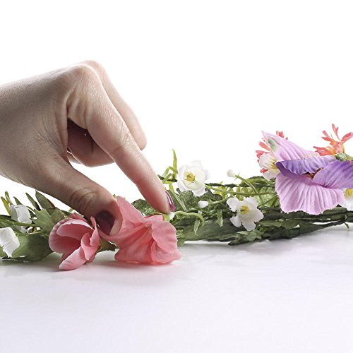 Factory Direct Craft Set of 2 Artificial Magnolia and Pansy Swags for floral Arranging, Displaying and Crafting