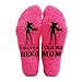 I Have a Hero Mom Funny Socks - Pink Fuzzy Novelty Cupcake Packaging for Her - Birthday Gifts for Women, Mom, Wife, Sister, Friend - 1 Pair Christmas Stocking Stuffer