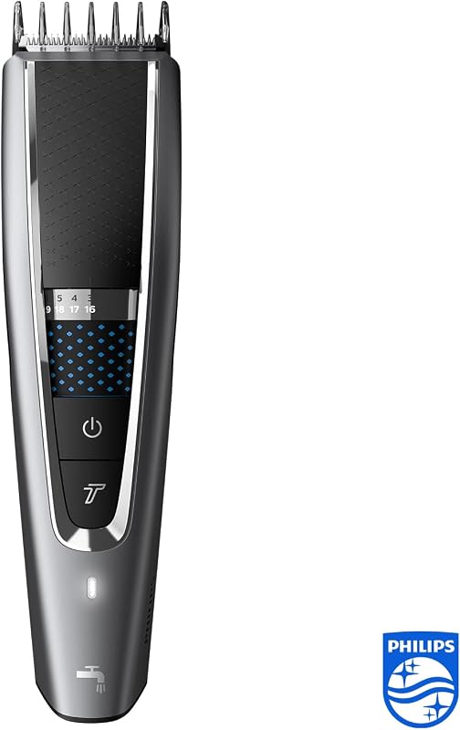 Hair Clipper Series 5000, Haarschneider mit Trim-n-Flow-Pro-Technologie, 28 Längeneinstellungen, 90 Min Akkubetrieb mit 1 Std Ladezeit, Schneller, gleichmäßiger Haarschnitt (Modell HC5650/15)