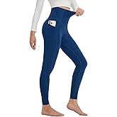 baleaf Super High Waisted Leggings for Women with Pockets Stretchy Tummy Control Soft Yoga Workout Gym Petite Pants