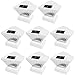 8 Pack White Outdoor Garden 4 x 4 Solar LED Post Deck Cap Square Fence Light Landscape Lamp Lawn PVC Vinyl Wood