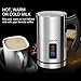Milk Frother Electric and Heater Cappuccino Matcha Tea Foam Maker 240 ML,LAPUTA Milk Steamer(Silent Operation) Electric Liquid Heater with Hot or Cold Milk,Milk Warmer for Coffee Latte…