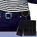 Strapless Suspenders By Antoine Set of 4 One Size Black