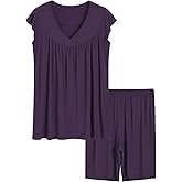Latuza Women's Bermuda Pajama Shorts Set Soft Viscose Pj Set