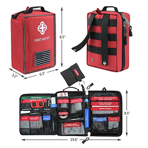 First Aid Kit Soft Case Molle Medical EMT Pouch Bag Waterproof for Home School Car Office Emergency Camping Hunting Sports - Thumbnail 7