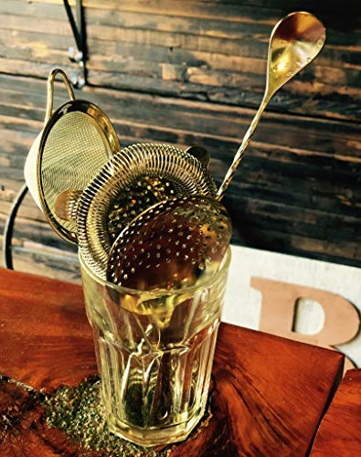 TheBarsentials Cocktailsieb Set Edelstahl Barwerkzeug mit Rührlöffel - Hawthorne Sieb, Julep Sieb, feinmaschiges Sieb… – Bild 4