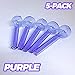 Pyrex Glass Oil Burner by PyrexPlus - 5-Pack - Purple Color - 4 Inch Length - 2mm Thick - Fast Free USA Shipping