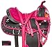 Acerugs 14″ 15″ 16″ 17″ 18″ Pink Synthetic Western Horse Saddle TACK Set Light Weight Bridle REINS Breastplate PAD (Pink, 16)thumb 1