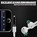 SKSTOR Headphone Jack Adapter 2 in 1 Splitter 3.5mm Cables Adaptor for [Charging and Music] Car Aux Cord Compatible with Phone8/8plus 7/Plus X max Support for iOS 12 or Later (Black)