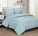 Royal Hotel Bedding 100% Cool Duvet Covers, Viscose Made from Bamboo, Duvet Cover Set with Corner Ties and Button Closer, King/Cal King Size Blue