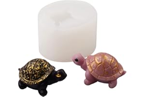 LSLEVA 3D Turtle Silicone Candle Mold, DIY Mini Cute Molds for Candle Making Resin Soap Casting Chocolate, Animal Shape Molds for Souvenir Gifts Home Decor, 2"