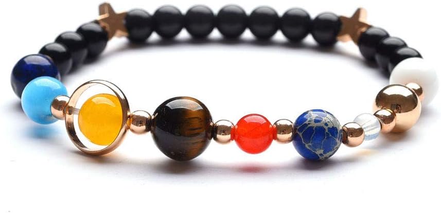 Premium Personality Cosmic Galaxy Solar System Eight Planets Bracelet Gift for Girl