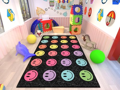 OLEEK Large Classroom Rug Elementary 8x13 - (Washable) Classroom Rugs for Kids Room - Classroom Carpet Elementary - Kids playroom Rug 8 x 13 - Preschool Rugs for Classroom - Schoolgirl Classroom Decor