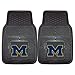 FANMATS 8748 Michigan Wolverines 2-Piece Heavy Duty Vinyl Car Mat Set, Front Row Floor Mats, All Weather Protection, Universal Fit, Deep Resevoir Design