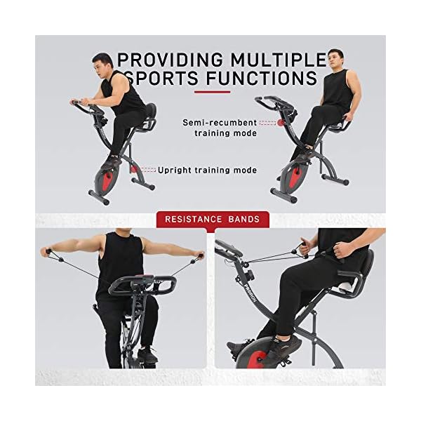 PROIRON-Folding-Exercise-Bike-for-Home-Indoor-Fitness-Bike-with-Resistance-Bands-8-Magnetic-Resistance-Levels-Stationary-Trainer-for-Home-Use-LCD-Display-Phone-Holder PROIRON 3-in-1 Folding Exercise Bike | Upright and Recumbent Foldable Stationary Bike | Magnetic Fitness Bike Indoor…