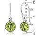 Gem Stone King 925 Sterling Silver Peridot Gemstone Birthstone French Wire Women's Earrings, 1.80 Ct Green 6MM