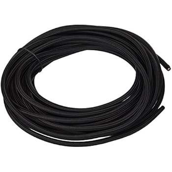32.8ft Round 18/2 Rayon Covered Wire,HESSION Antique Industrial Electrical Cloth Cord,Vintage Style Lamp Cord strands(Black)