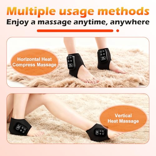 Foot Massager,Foot Revive Massager with 5 Vibration Mode,6 Heat Leavel for Both Father and Mother, Wireless & Portable (2pcs)