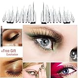 Magnetic Eyelashes,ZYooh 7mm Ultra-Long Reusable 3D Mink False Magnetic Eyelashes Extension for Makeup (long-7mm, Black B)