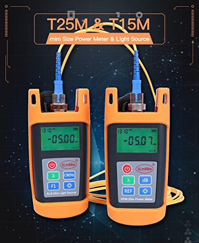 Komshine Basic optic fiber Loss Tester KLT-25M Optical Fiber Loss Test Kit with Optical Power Meter/Optical Light Source/VFL 1mw - Thumbnail 2