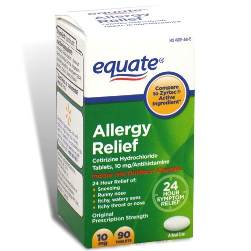Equate Allergy Relief, Loratadine 10 mg, 120 Tablets to Claritin) Health