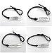 4x Leather Bracelet Adjustable Silver Motivational Inspirational Beautiful #2