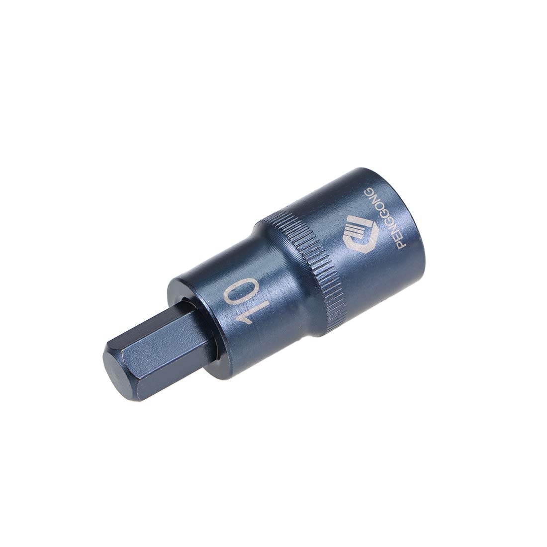 Photo 1 of uxcell 1/2" Drive x H10 (10mm) Hex Bit Socket, S2 Steel Bits, CR-V Sockets Metric 2" Length (For Hand Use Only) Blue