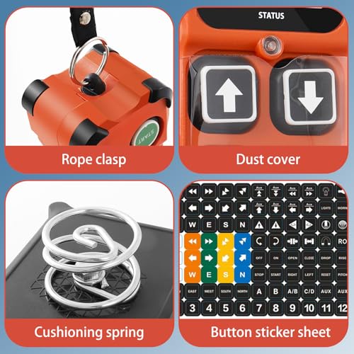 2 Transmitters 1 Receiver 24-264V Wireless Crane Remote Control Industrial Radio Remote Control Crane Lifting Crane Crane Gantry Crane 12 Channel Transmitter Receiver