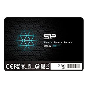 Silicon Power SSD 256GB 3D NAND A55 SLC Cache Performance Boost 2,5″ SATA III 7mm (0,28″) Interne Solid State Drive
