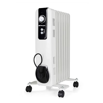 Orbegozo RH 1500 Radiador de Aceite, 1500W de Potencia, 7 Elementos y diseño en