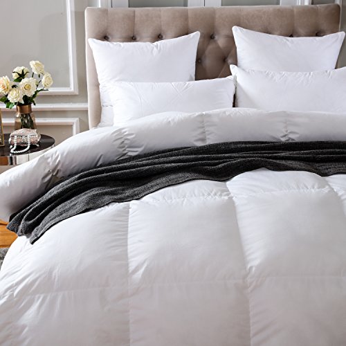 Luxurious White Goose Down Comforter King Size Duvet Insert 1200 Thread
