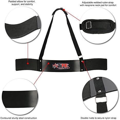 Trademinent Arm Blaster for Biceps Triceps Bar Biceps Workout Equipment Arm Strap Curl Bars Preacher Curl Machine Arm Weights Curl Support Isolator for Muscle Gain