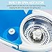 Valuebox 360°Spin Mop Bucket System Stainless Steel with Extended Length Handle&2 Microfiber Mop Heads, EasyWring Spin Mop Bucket System, Magic Spinning Mop Floor Cleaning System for Home Kitchen