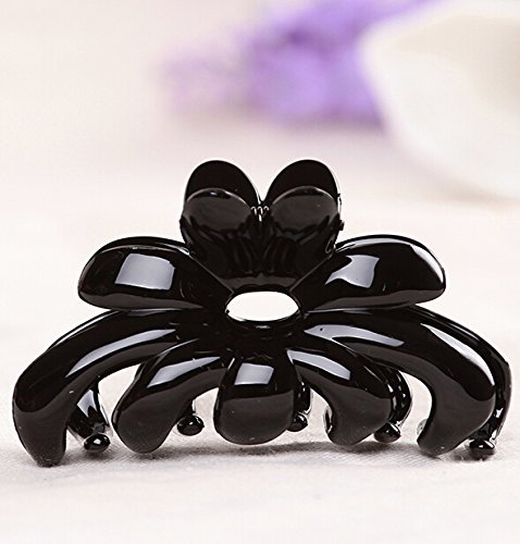 Prettyou 2.7" Middle Size Plastic Resin Hair Claw Clip for Women, 4 Count