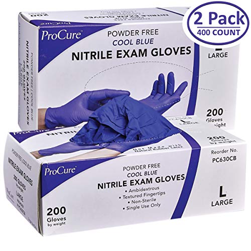Buy Disposable Nitrile Gloves, Blue Medical Exam Gloves Powder Free